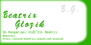 beatrix glozik business card
